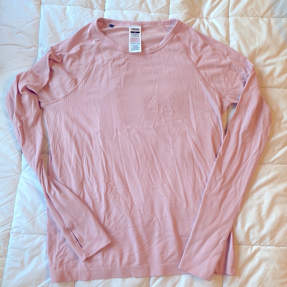 Pink gymshark run long sleeve